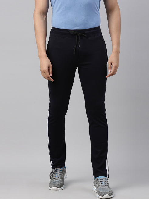 Navy Blue Solid Track Pant